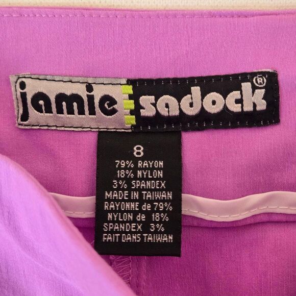 Jamie Sadock Womens Skinnylicious Pull On Athletic Golf Capri Pants Lilac Size 8 - Picture 2 of 11